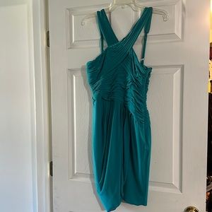 Cross strap, tulip hem party dress